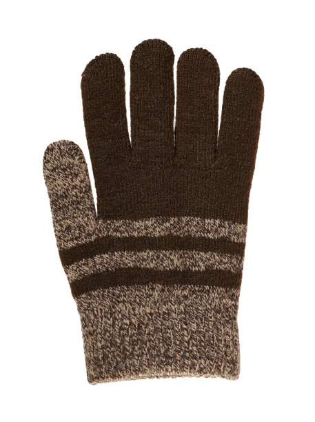 棕色儿童手套孤立在白色背景图片下载