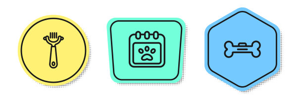 为猫狗日历设置线毛刷图片下载