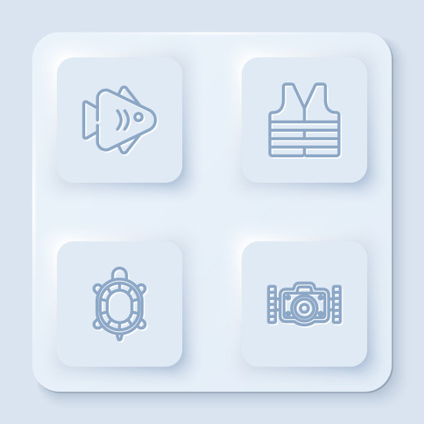 放线鱼救生衣乌龟和照片图片下载