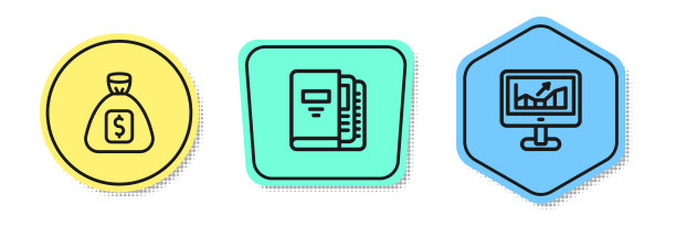 设行钱袋办公室文件夹和电脑图片下载