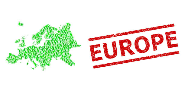 刻花仿欧洲邮票和绿色图片下载