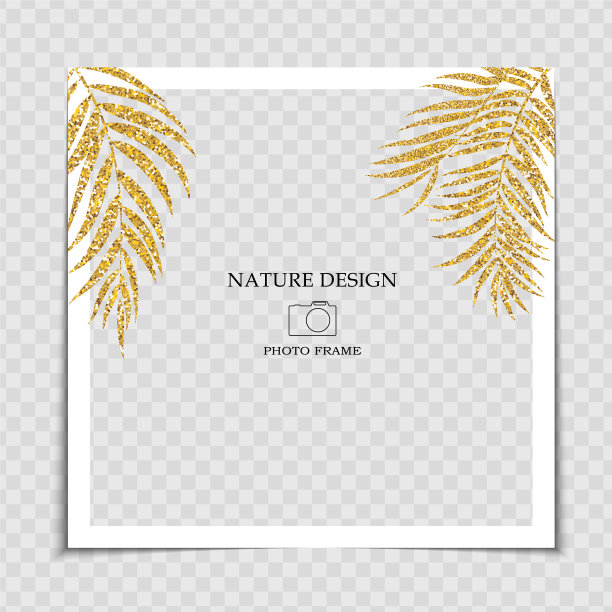 具有自然背景的相框模板图片下载