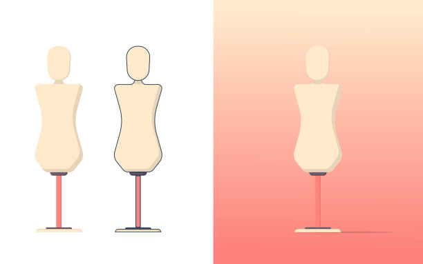 试穿和缝纫衣服道具的人体模型图片下载