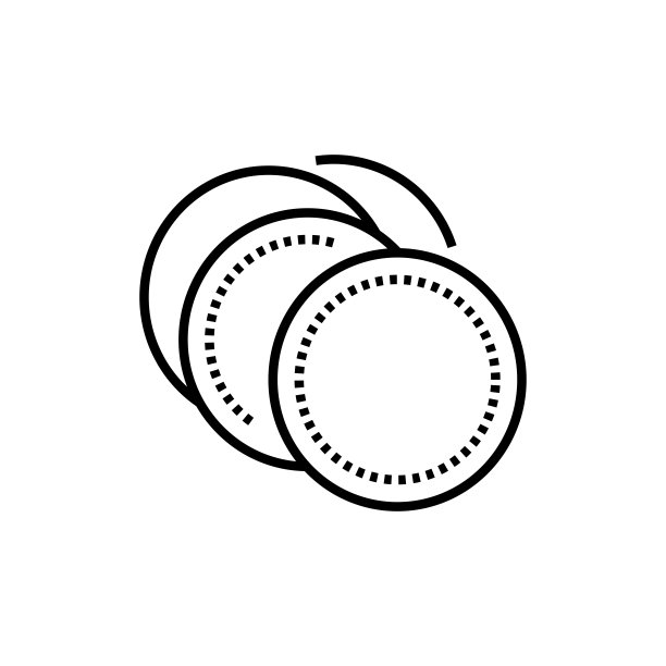 棉花海绵图标。化妆品，卫生用品矢量插图。可编辑的中风。图片下载