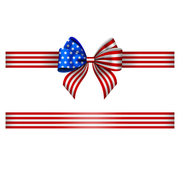 美式蝴蝶结和丝带图片下载