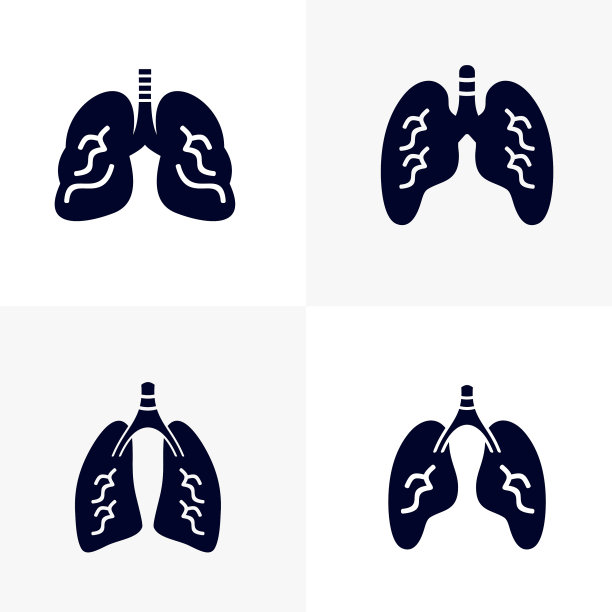 设置肺标志设计模板器官标志图片下载