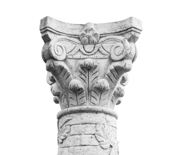 多种柱-柱。孤立的对象图片下载