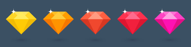平钻收集多彩的宝石图片下载