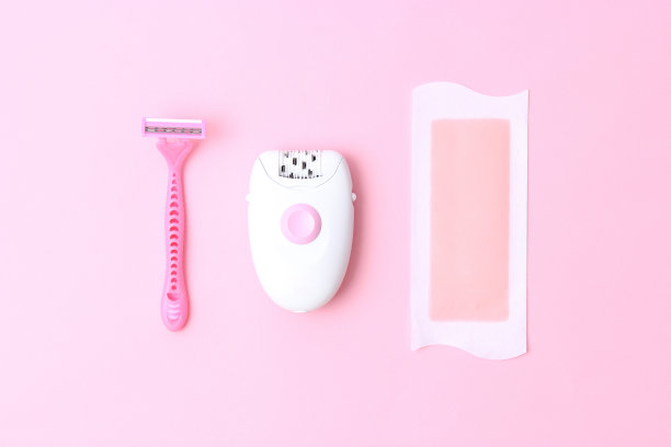 不同的现代手段脱毛的身体毛发特写图片下载