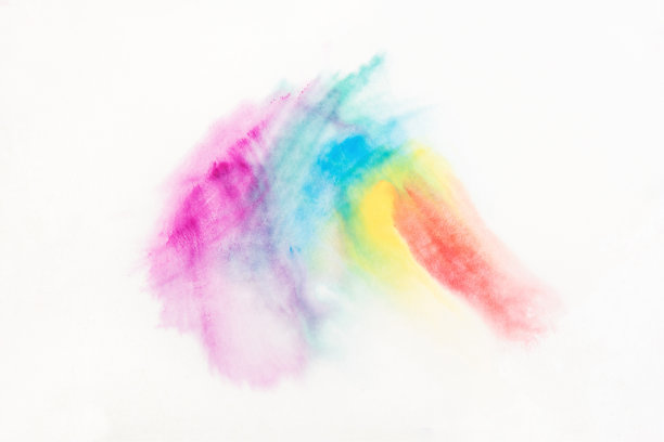 彩色背景在水彩风格的复古设计图片下载