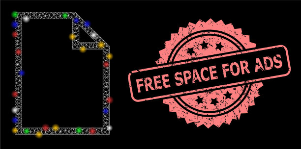 苦恼自由空间的广告印章印章和网图片下载