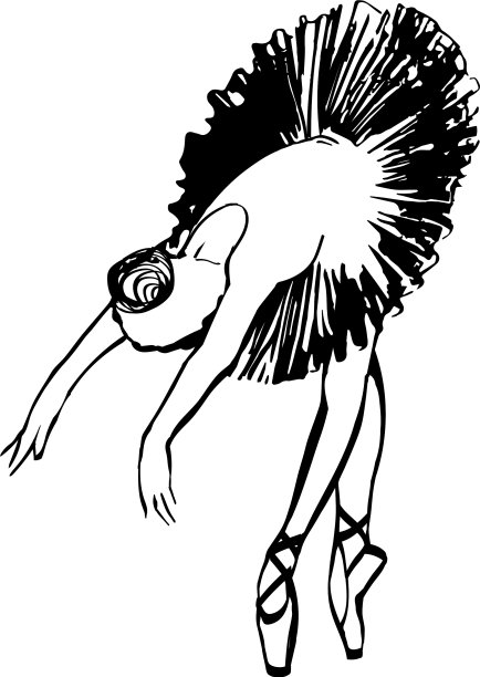 芭蕾艺术轮廓图片下载