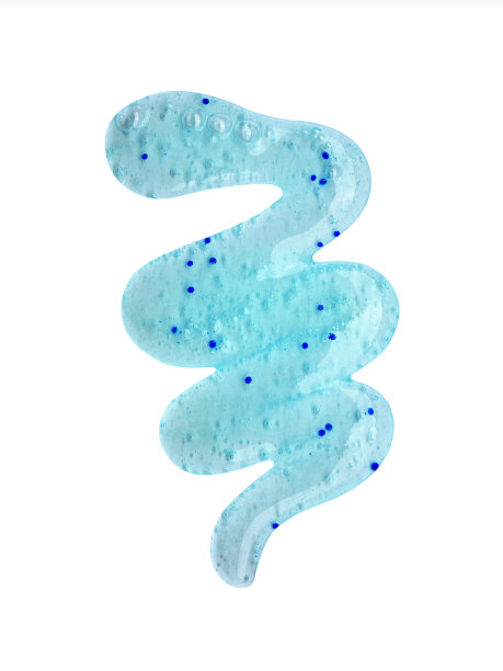 透明身体磨砂涂抹在白色背景上。孤立的图片下载