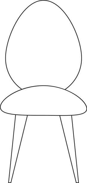 孤立的椅子上画图片下载