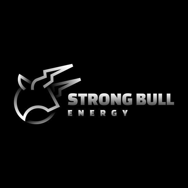 标志强牛渐变线条艺术风格图片下载