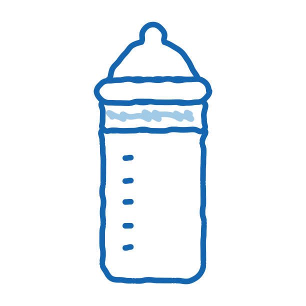 喂食瓶涂鸦图标手绘插图图片下载