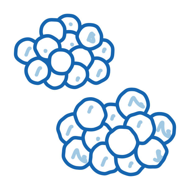 鱼子酱堆涂鸦图标手绘插图图片下载