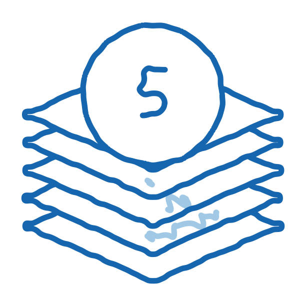 五层涂鸦图标手绘插图图片下载