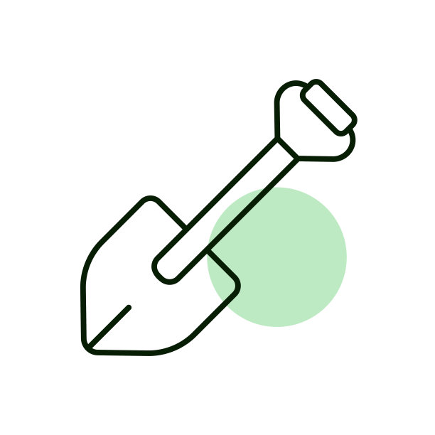 露营铲探险图标向量图片下载