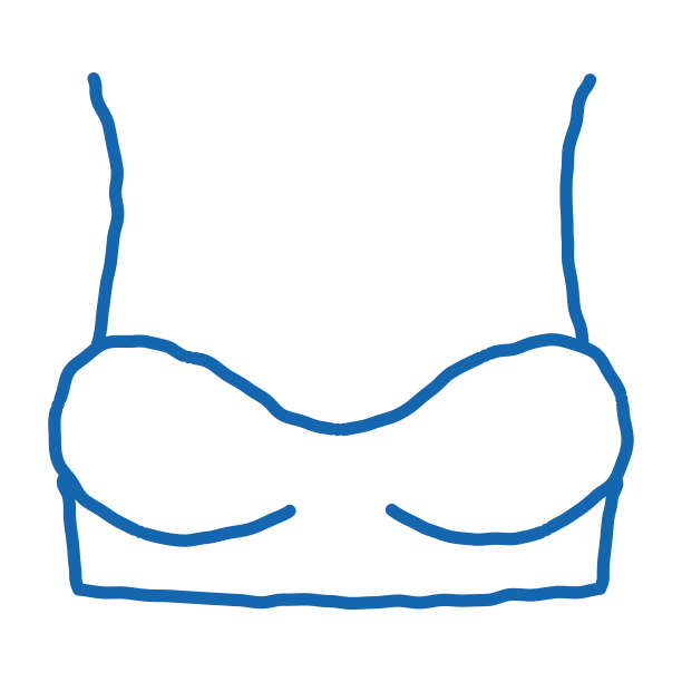 钢圈胸罩涂鸦图标手绘插图图片下载