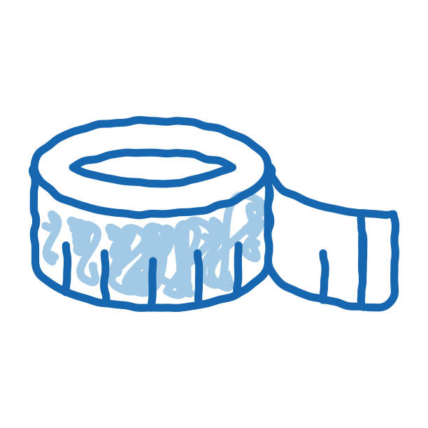 缝纫仪表涂鸦图标手绘插图图片下载