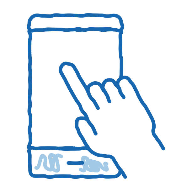 手推手机涂鸦图标手绘插图图片下载