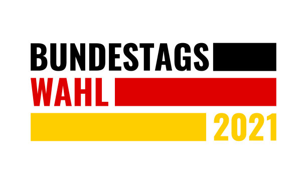 德国联邦选举2021年，矢量横幅或贴纸图片下载
