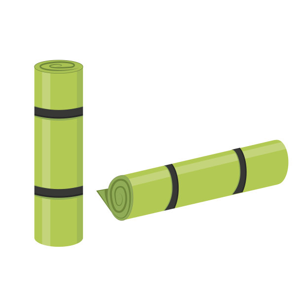 运动健身和旅游垫，矢量插图孤立在白色背景图片下载