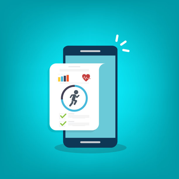 手机屏幕上的健身跟踪应用程序图片下载