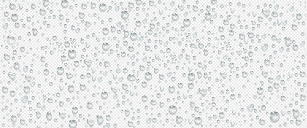 凝结的水滴在透明的背景图片下载