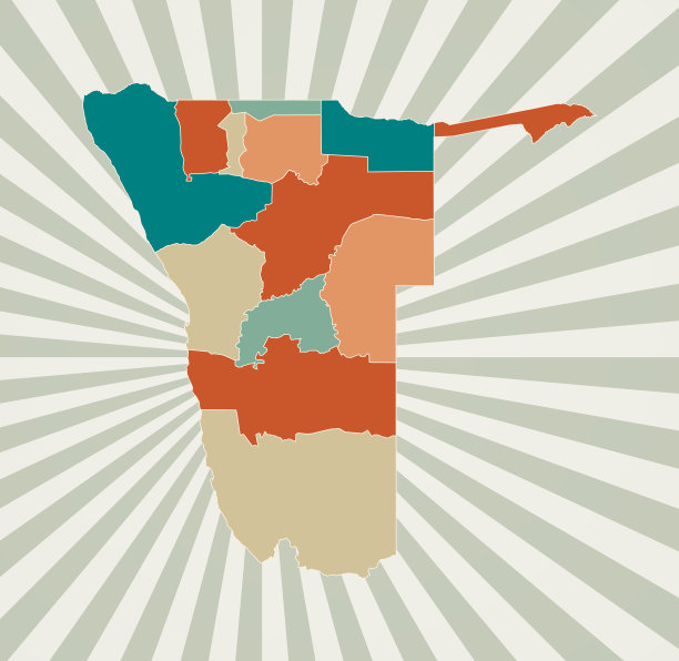 纳米比亚的地图。图片下载