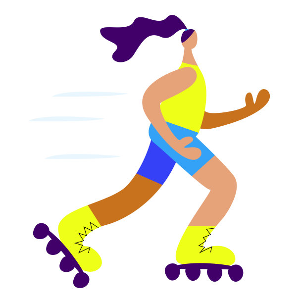 穿着溜冰鞋的女孩图片下载