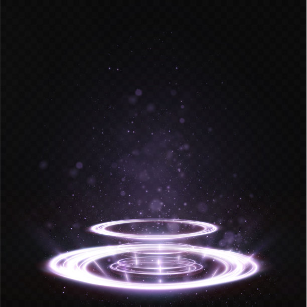 GUI, UI虚拟现实投影仪。抽象的全息图技术。向量图片下载