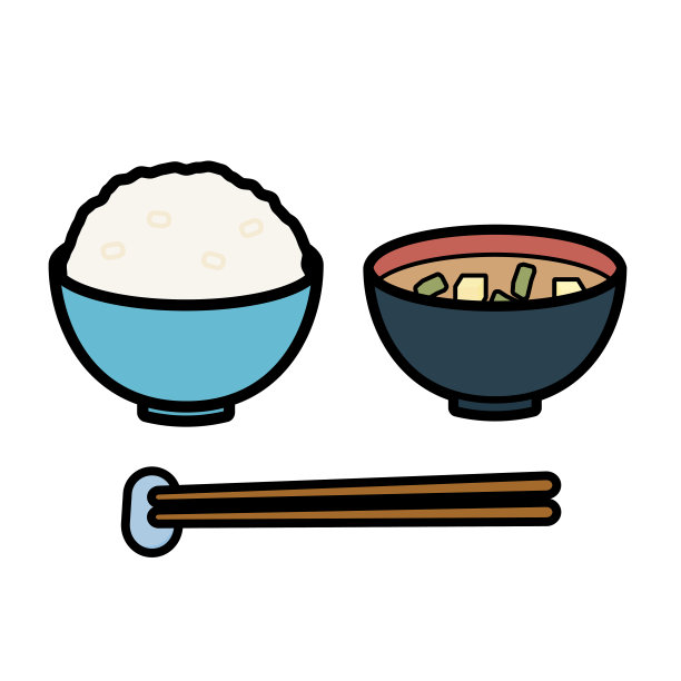 夹艺术简单可爱的味增汤套餐图片下载