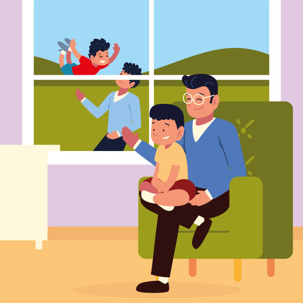 快乐的父子图片下载