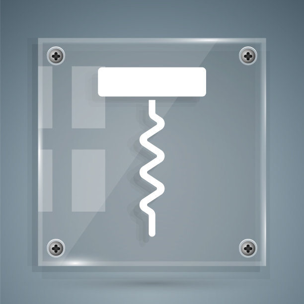 白葡萄酒螺旋图标孤立在灰色图片下载