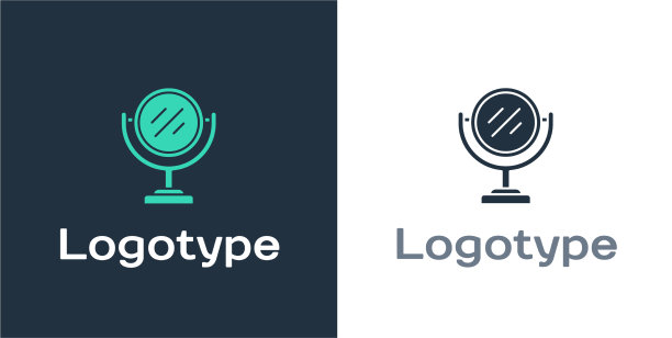 标志型圆形化妆镜图标孤立上图片下载