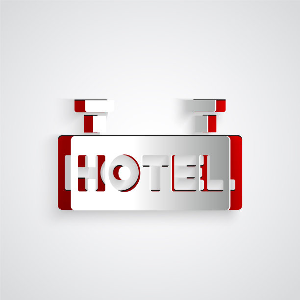 带有文字的剪纸户外广告招牌图片下载