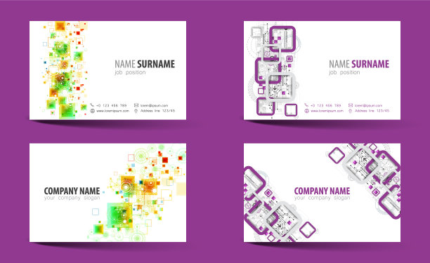 创意双面名片模板图片下载