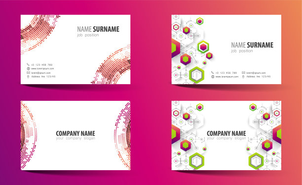 创意双面名片模板图片下载