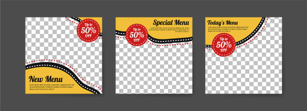 数字营销的社交媒体发布模板图片下载