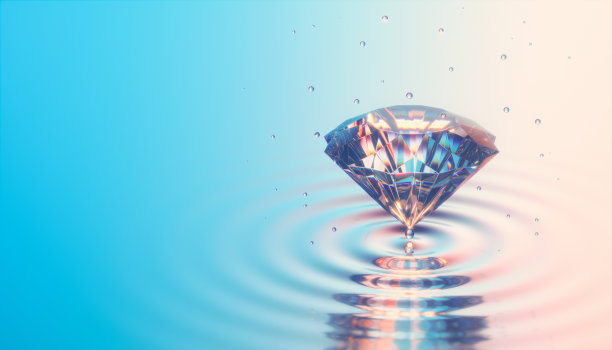 水上钻石- 3d渲染图片下载