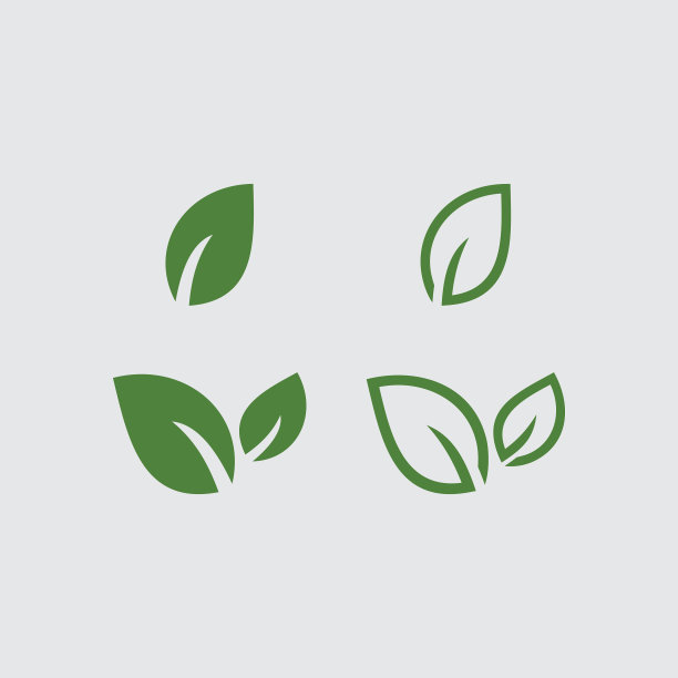 设置绿叶标志设计模板绿芽图片下载