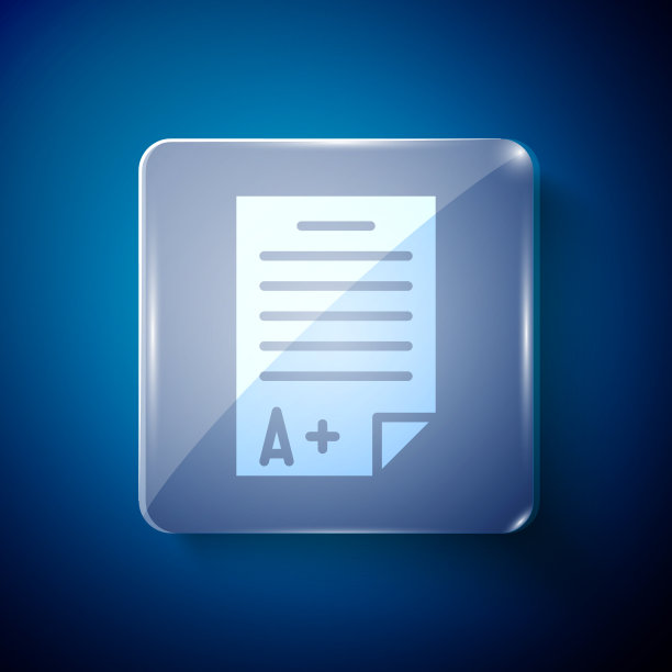 白色的考试表，一个加等级的图标孤立图片下载