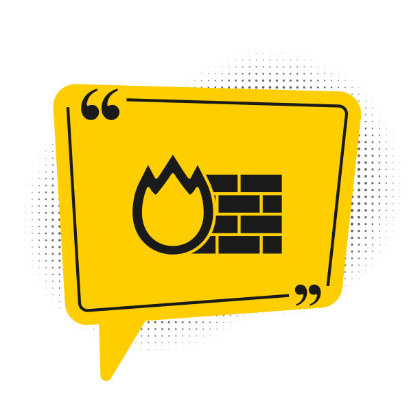 黑色防火墙安全墙图标隔离上图片下载