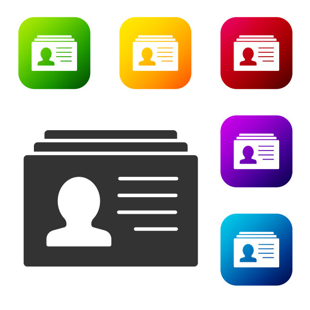 白色背景的简历中用黑色图标隔开图片下载