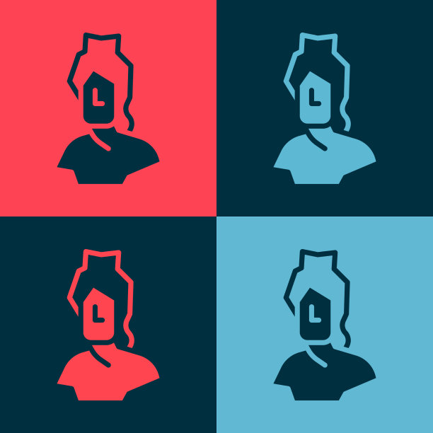 波普艺术古代半身像雕塑icon孤立上图片下载