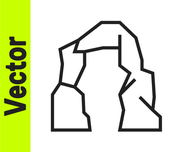 黑线大峡谷图标孤立在白色图片下载