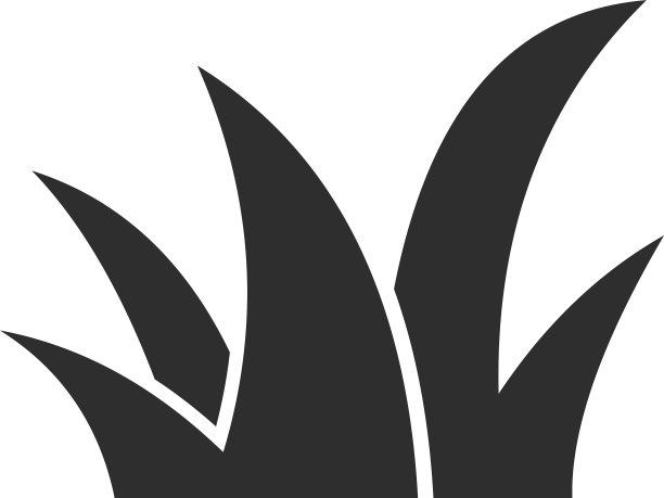 黑色草坪草图标设计模板孤立上图片下载