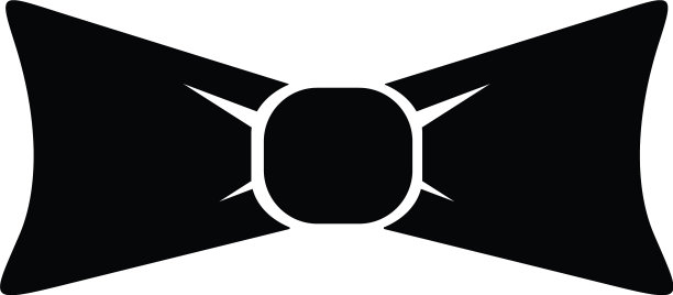 蝴蝶结图标孤立在白色背景平图片下载